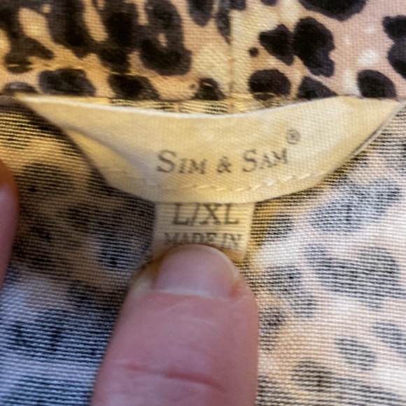 GUC leopard print Sim & Sam cardigan size L/XL - Picture 7 of 8